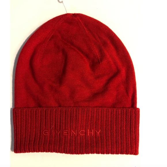 Givenchy Embroidered Logo Wool Beanie \'Red\' main image 6